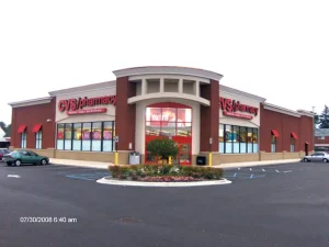 CVS Pharmacy store with a brick exterior
