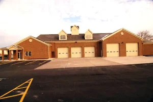 Springfield fire station with a brick facade and garage bays
